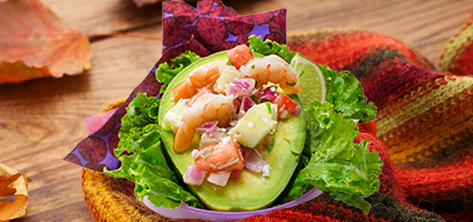 2- way SlimCado seafood salad