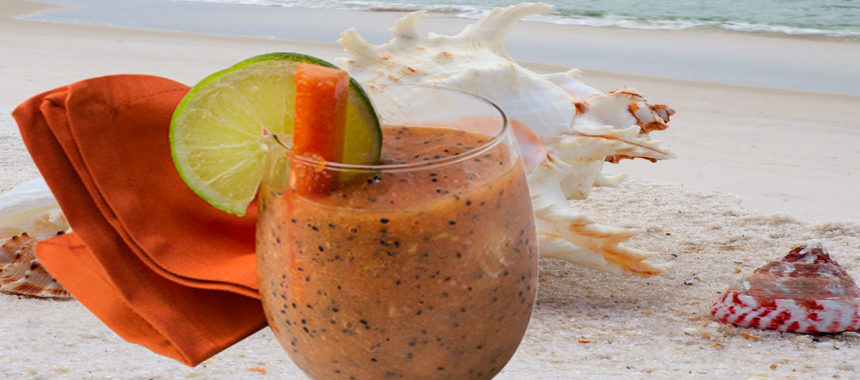 Decadent dragon papaya smoothie