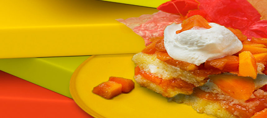 Caribbean Red papaya no-bake cake