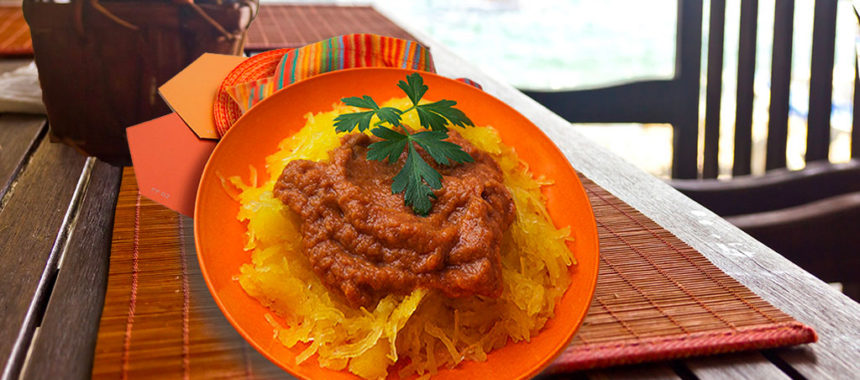 Mamey spaghetti salad