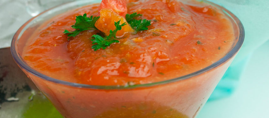 Chilled Papaya-Watermelon Soup