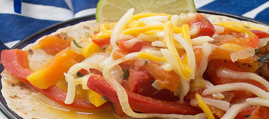 Papaya with beer-sauteed fajitas