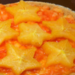 Papaya starfruit pudding cake