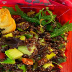 SlimCado and olive quinoa salad