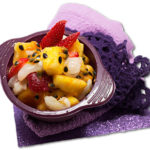 Citrus, passionfruit and lychee fruit salad